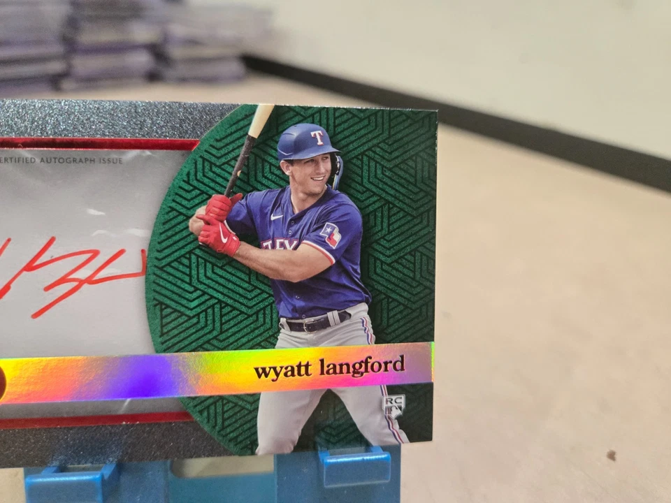 2024 Topps Diamond Icons Wyatt Langford Rookie Red ink /15 - Image 3 of 4