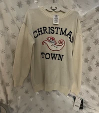 Disney Tim Burton Nightmare Before Christmas Town Zero Ghost Sweater Kids Sz S