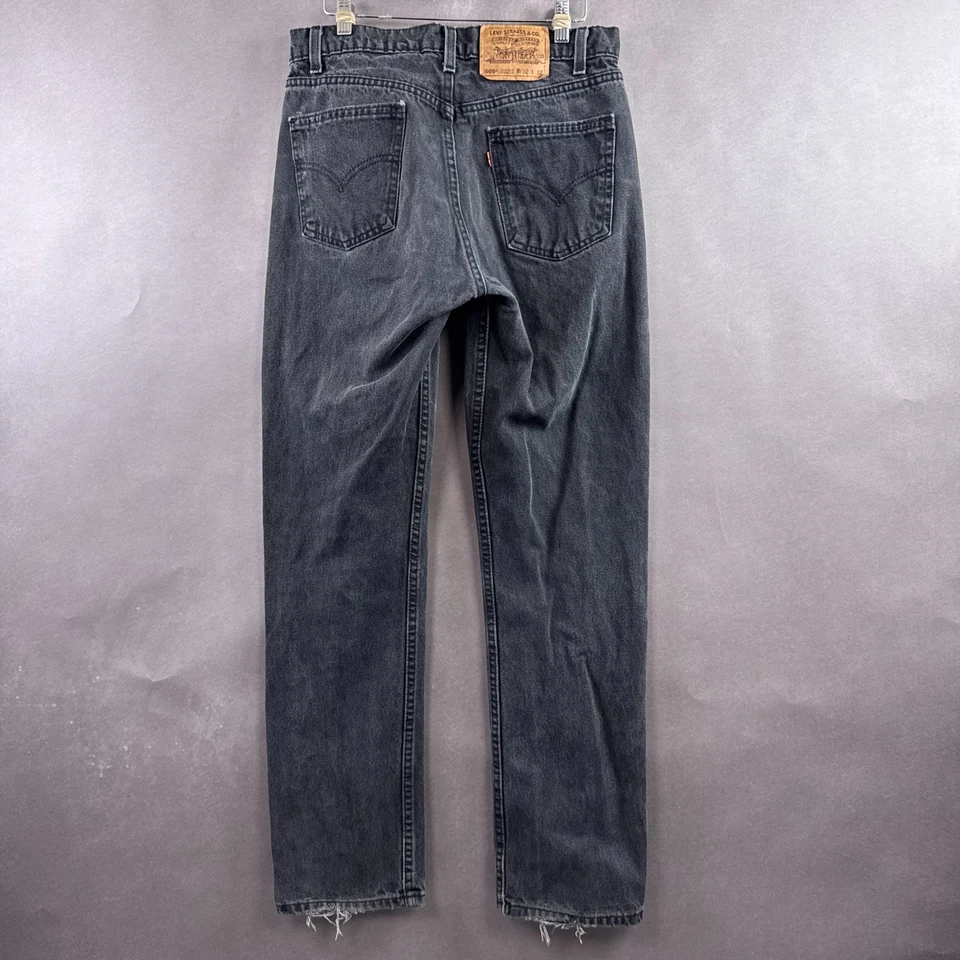 Vintage Levis Jeans Mens 30x32 Black 90s Orange Tab Made USA Pant 505 (Tag32x32) - Image 4 of 4