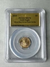 2015 American Gold Eagle $5 MS70 PCGS 1/10 oz First Day West Point Strike