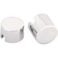 Drag Specialties 0214-0450 Chrome Axle Caps - Rear