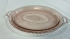 Anchor Hocking Vtg Pink Depression Glass Ovel Serving Platter Mayfair Open Rose