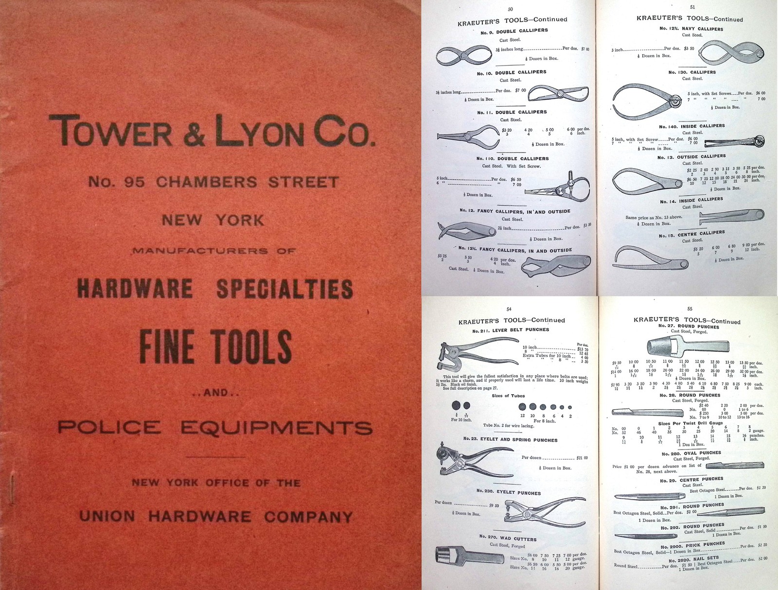 Orig. Tower & Lyon Company Ca. 1905 Catalogue of Tools 112 Pgs. - mjdtoolparts