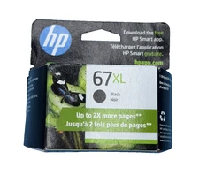 Genuine HP 67XL Black High Yield Ink Cartridge EXP. 07/2027 *NEW SEALED Box*