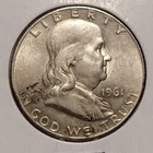 1961 D Franklin Half Dollar 90% Silver AU Plus