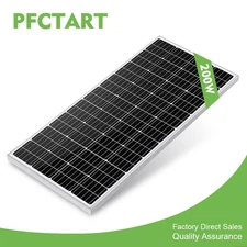 PFCTART 200W 12V Solar Panel Solar Battery Generator For Home RV Marine Off-Grid