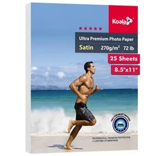 Koala Ultra Premium Photo Paper 8.5X11 In Satin Photo Printer Paper for Inkje...