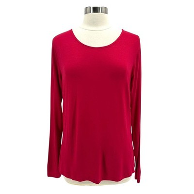 United Colors Of Benetton Womens Large Top Magenta Pink Long Sleeve Tunic