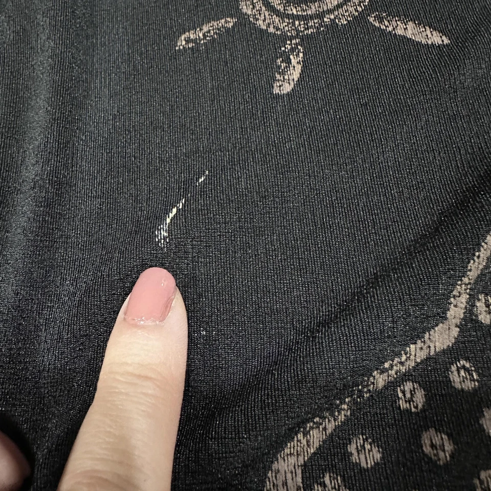 Camisa Liz Baker Mujer Pequeña Grande Negra Estampado de Jirafa Manga Corta Top MANCHA Foto 4 de 4