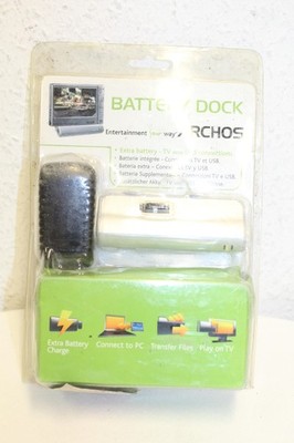 Archos Akku Dock Gen 5 Docking Adapter USB Host für 405, 605 und 705 Player Neu 
