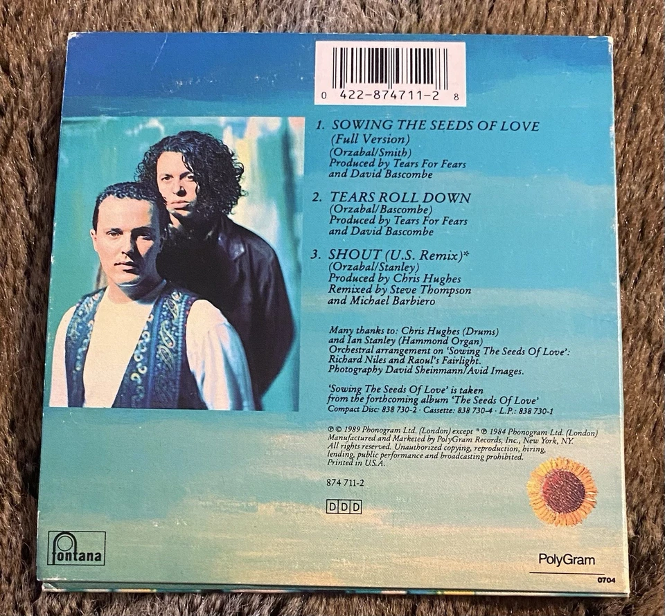 Tears For Fears - Sowing The Seeds Of Love (3-Track Maxi-Single 1989) CD - Image 2 of 4