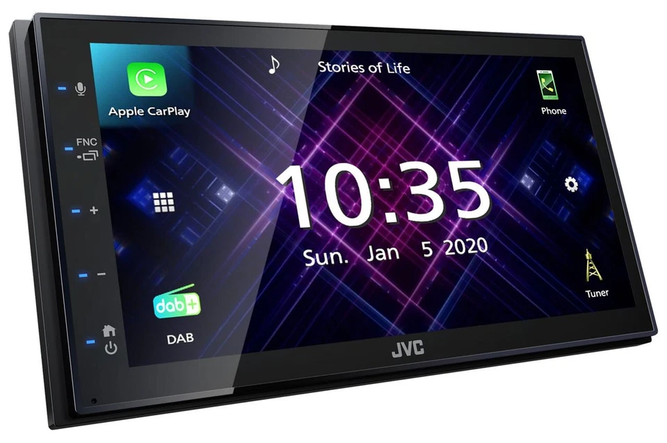 JVC DAB 2DIN Lenkrad Bluetooth USB Autoradio für Porsche 911 Boxster Cayman silb - Bild 4 von 4