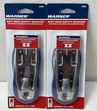 New Warner Soft Grip Safety Scraper 2-PACK Includes 10 Blades #11500