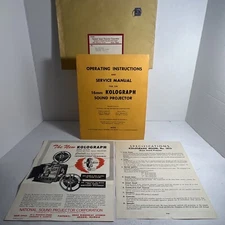 1930’s 16mm Kolograph Sound Projector Operating Instructions & Manual w/Envelope