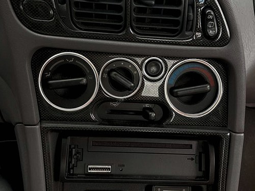 For Mitsubishi Eclipse 2G 95-99 Chrome Heater Rings Dashboard Alloy Surrounds x4 - Picture 5 of 5