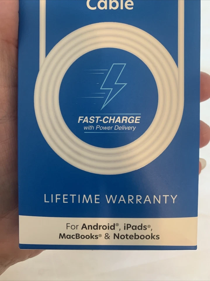 Just Wireless JW 12 Ft White Cord USB-C To USB-C Android iPads MacBooks Notebook - Image 4 of 4