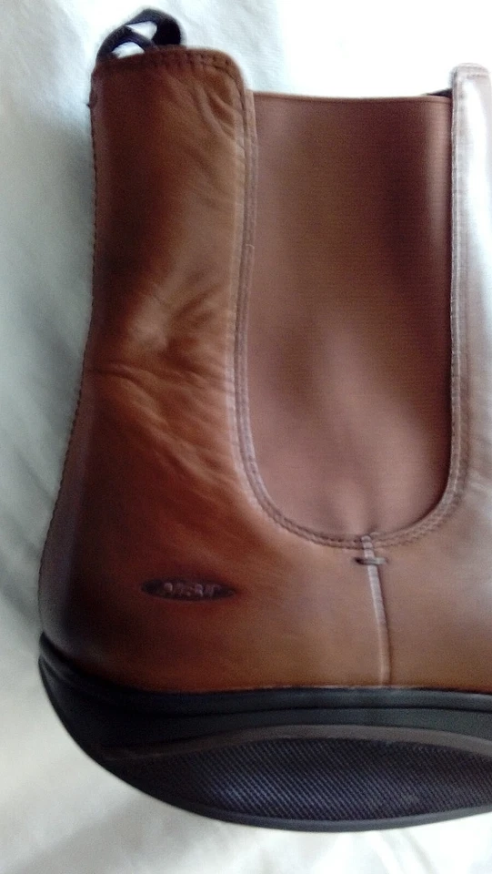 Hombres MBT Chelsea Botas Talla UK 10 NUEVO SIN CAJA Cuero Marrón Oscuro Perfecto - Imagen 2 de 4