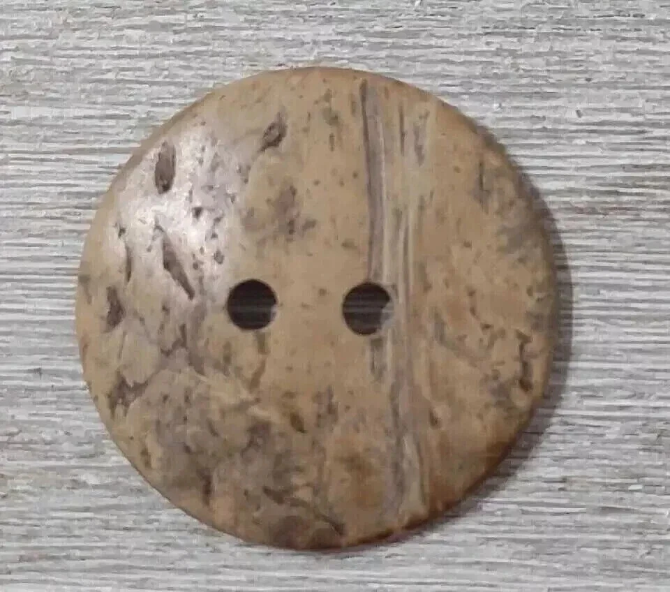 large natural coconut sewing buttons 2 holes 1 1/2 inch 38mm random pick set - Image 2 of 4