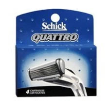 Schick Quattro for Men Razor Blade Refill Cartridges , 4 Count