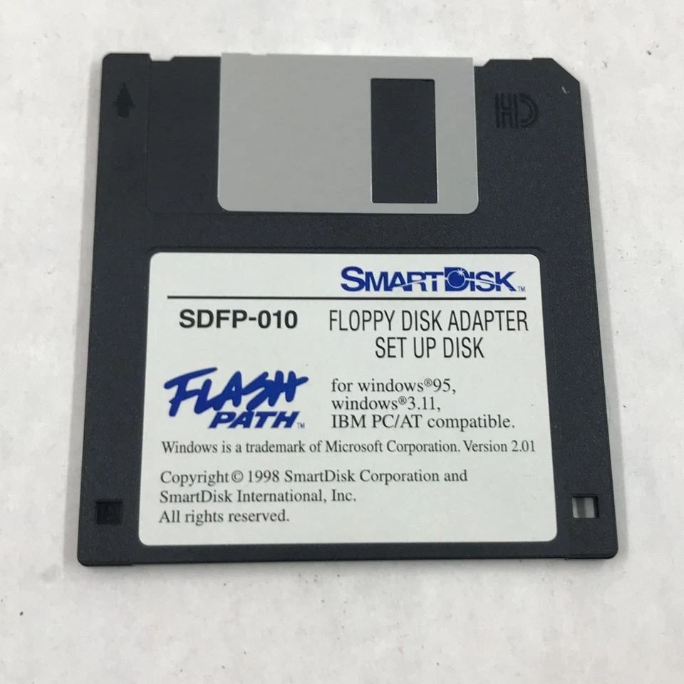 Instalación de disquete Toshiba Flash Path para discos SmartMedia Windows y Mac Foto 3 de 4