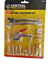 CENTRAL PNEUMATIC Air Tool Accessory Kit, 17 Pc. 64600