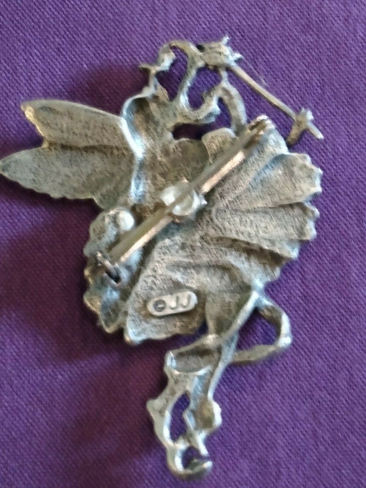 Vintage JJ Girafe Broche, signée Jonette Jewelry Animal Pin, Grande