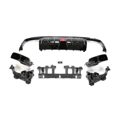 Puntas de escape difusor parachoques con luz LED para Mercedes W205 sedán C43 C300 C450 - Imagen 6 de 12