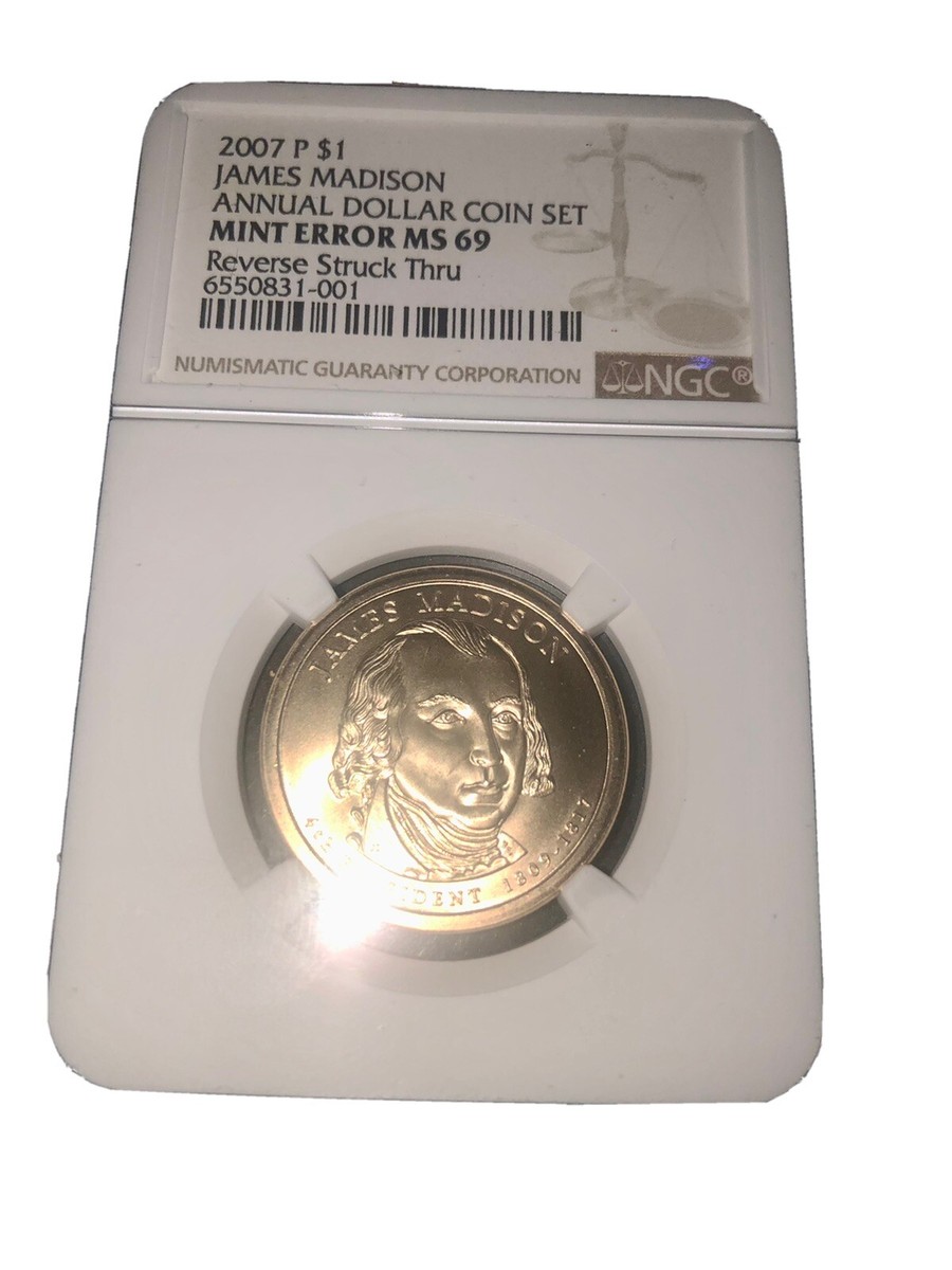 2007-P James Madison MINT ERROR From THE ANNUAL DOLLAR SET NGC