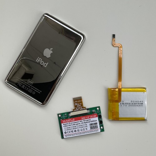 128 Go 256 Go 512 Go 1 To 2 To SSD KIT de mise à niveau + méga batterie pour iPod Classic 7e génération - Photo 1 sur 9