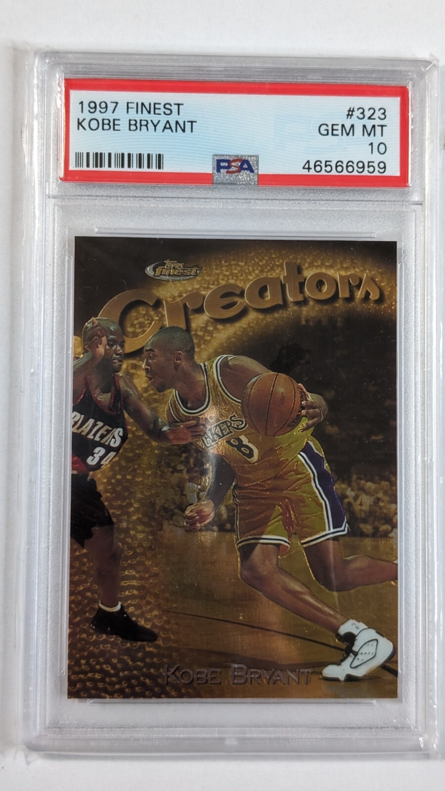 Kobe Bryant 1997 Topps Finest #323 Gold - Base (No Coating) Price
