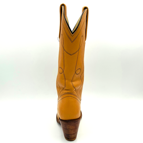 Botas Frye Western De Colección Años 80 Cuero Caramelo Mujer’s 6 1/2b Tacón Pilable - Imagen 13 de 22