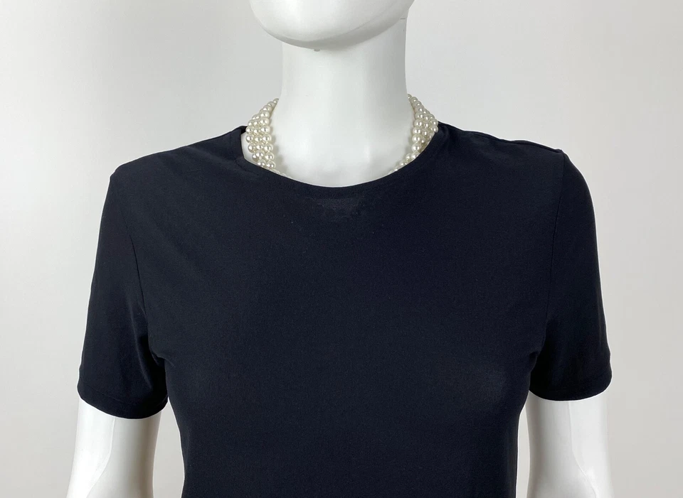 Yohji Yamamoto sz 2 全新 6 8 美国 42 44 IT M 黑色弹力上衣衬衫跑道正品 — 第 3/4 张图片