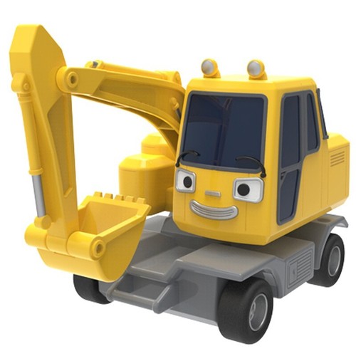 Little Bus Tayo - Poco (Excavator) Tayo Friends Series Pull-Back Vehicle Car Toy - Picture 3 of 7
