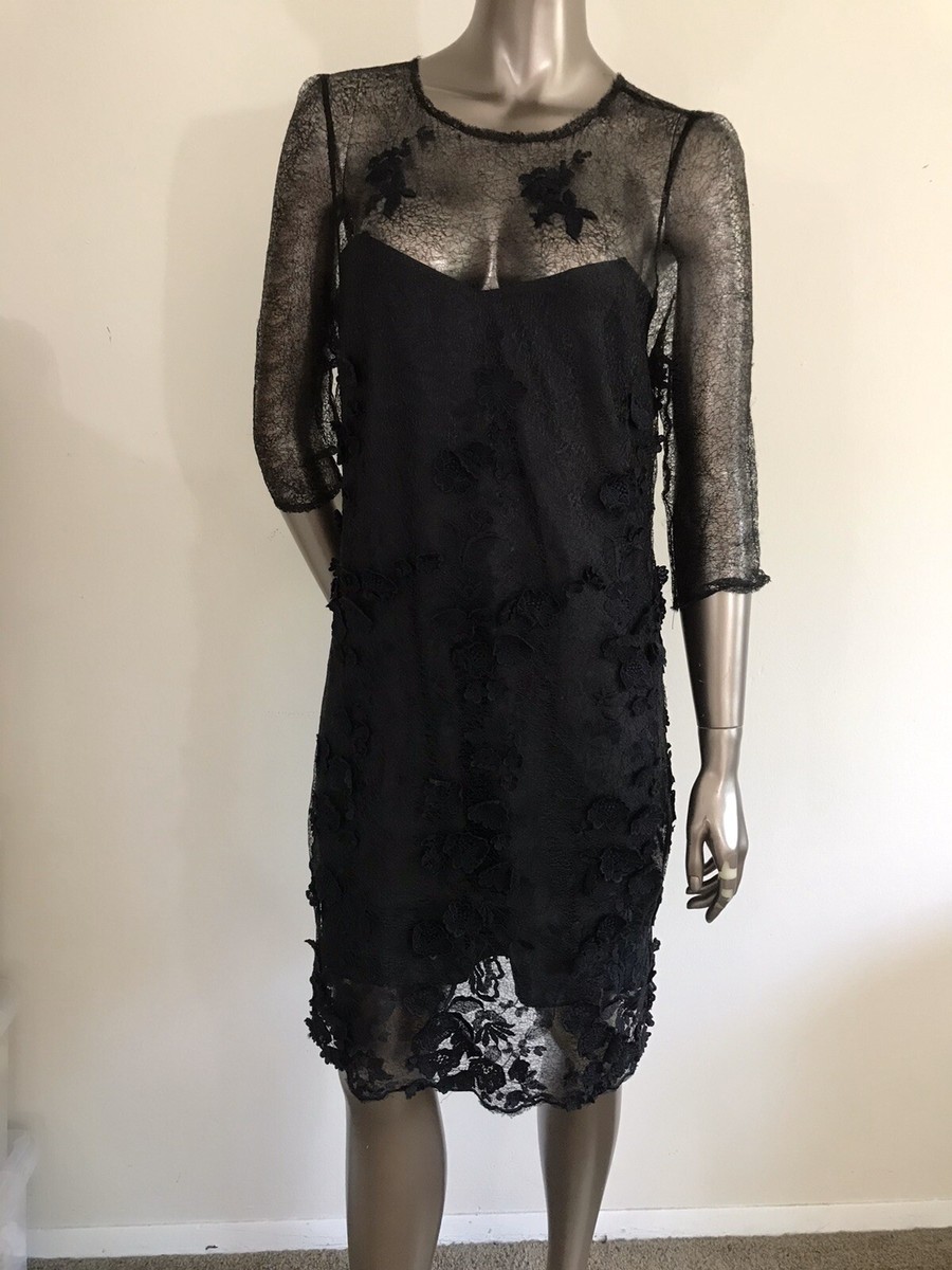 chinese dress ladies Ashwood Lace Sleeve Mini Dress Black main image 0