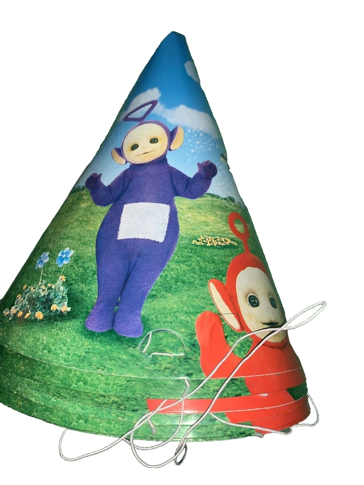 6 Vintage Teletubbies Birthday Party Hats 1998 - image 2 of 4