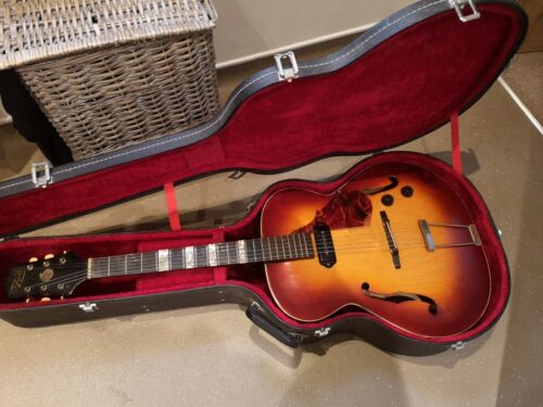 Vintage 40s Gibson P90 pickup (NEW PHOTOS) on 1950s Zenith / Framus archtop