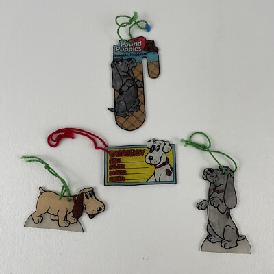 Shrinky Dinks Pound Puppies  Lot Christmas Ornaments Colorforms Vintage 80s Toys