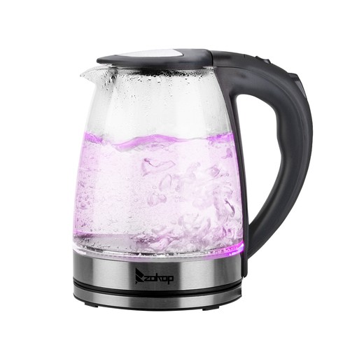 1.8L Electric Glass Kettle Cordless Fast Boil 7 Colors LED Light UK Plug 2000W - Picture 11 of 12