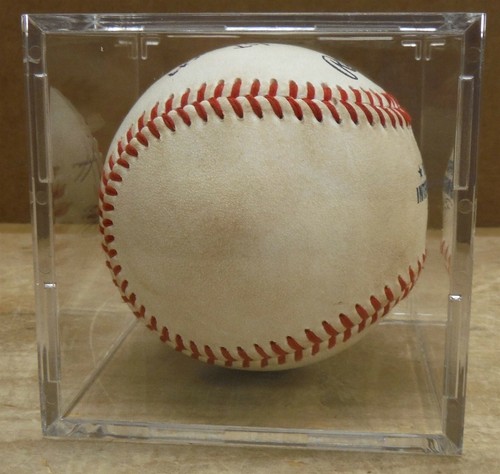 RARE! Signed Kris Medlen Baseball in UV Ball Holder Gwinnett Braves 1st Win b04 - Picture 5 of 7