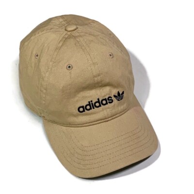 Adidas Hat Cap Strap Back Adjustable Brown Khaki One Size
