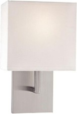 GEORGE KOVACS P470-084 1 Light Wall Sconce, Brushed Nickel 