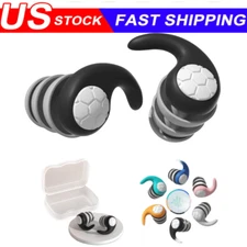 Reusable Silicone Ear Plugs Noise Cancelling Earplugs Protector Study Sleep Swim