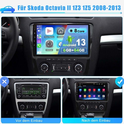Für Skoda Octavia II 1Z3 1Z5 2008-2013 Carplay Android Autoradio BT GPS 6+64GB