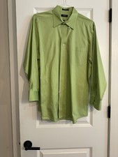 IZOD Button-Down Shirt Men's Large Long Sleeve Solid 16 1/2. 32/33