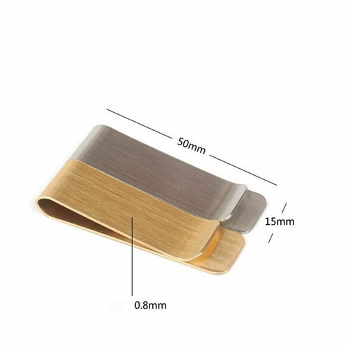 Money Clip Holder Acero inoxidable Plata Oro Efectivo Tarjeta de crédito Walley para Hombres - Imagen 8 de 13