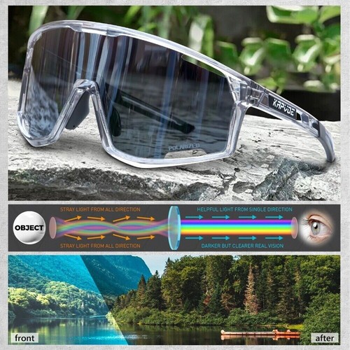 Polarized Glasses MTB Cycling Sunglasses Women Men UV400 Sports Bicycle Goggles - Picture 4 of 23
