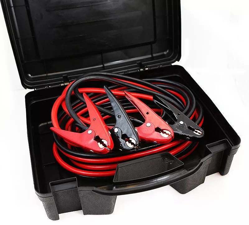 XtremepowerUS 25FT Jumper Cables 2 Gauge Booster Parrot Jaw Clamps Carrying Case - Image 4 of 4