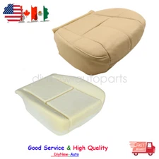 Driver Bottom Leather Seat Cover Tan+Foam Cushion For 07-14 Silverado 1500 2500