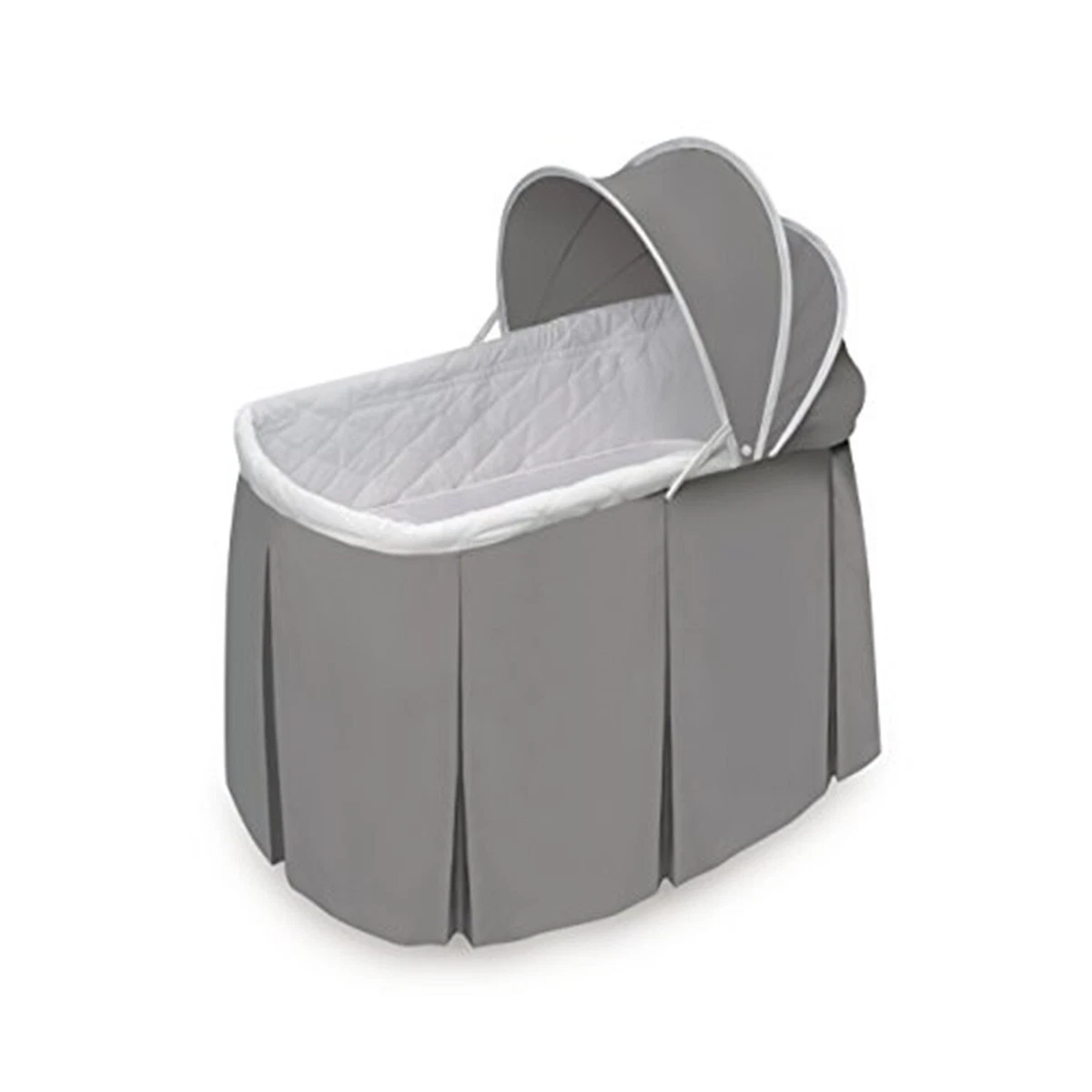 Badger Basket Cuddles Rocking Oval Doll Bassinet Gray White eBay