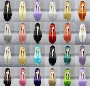 New-Fashion-Long-Anime-Wigs-19-32-034-lady-Wigs-Full-Straight-Womens-Hair-Blond-2L